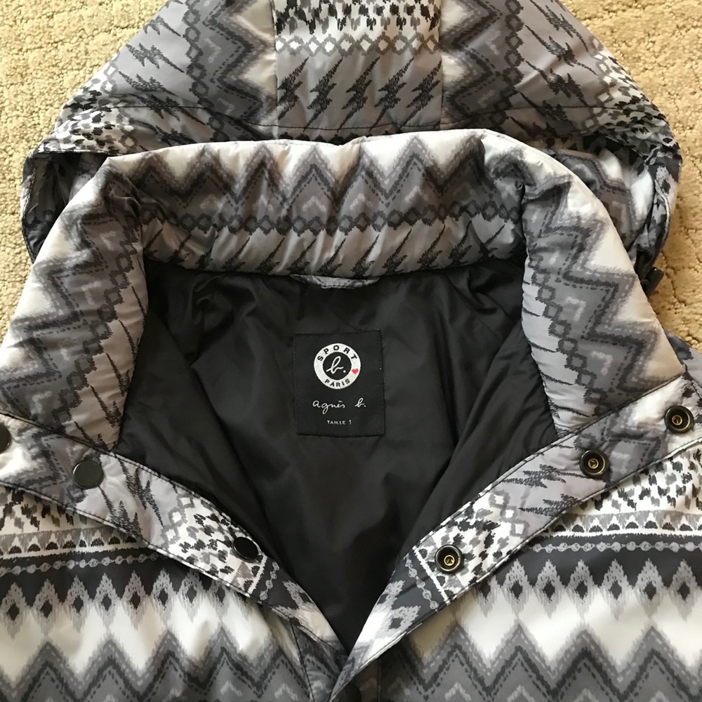 Agnes b sports Paris padded poncho